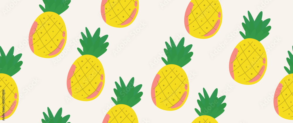 Vector flat illustration. Summer vacation concept. Used as background mockup for banner design. Horizontal seamless posters, wallpapers. Vector flat illustration. Summer vacation concept. Used as background mockup for banner design. Horizontal seamless posters, wallpapers.