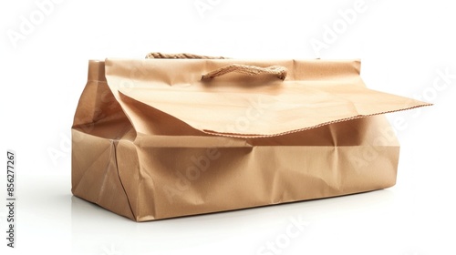 Brown Paper Bag With Crinkled Texture