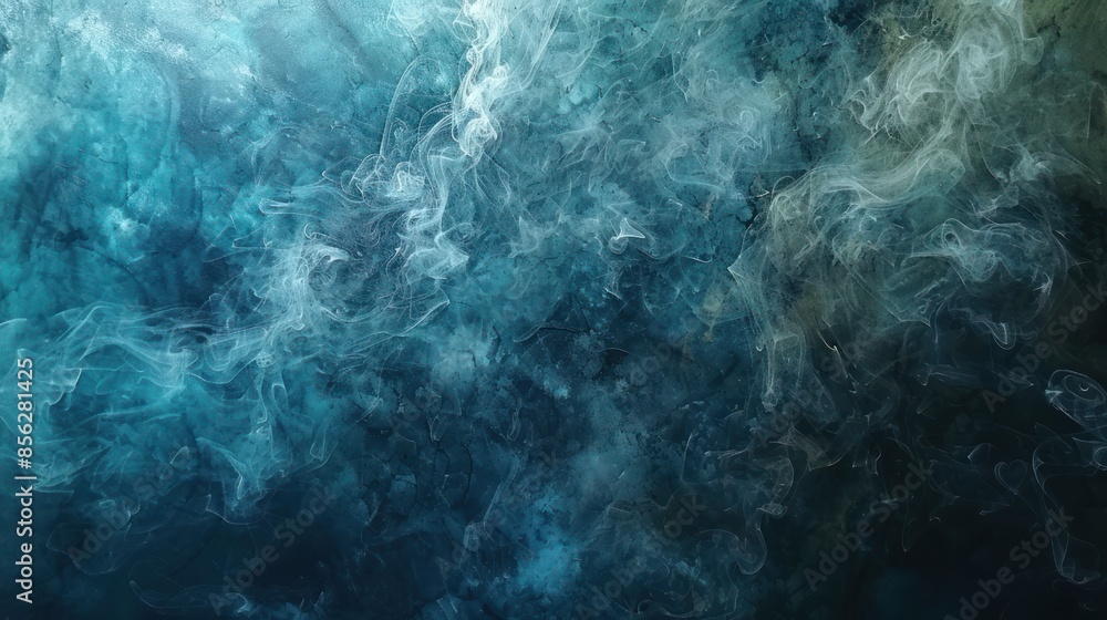 Abstract blue and white swirling smoke texture background Abstract blue and white swirling smoke texture background