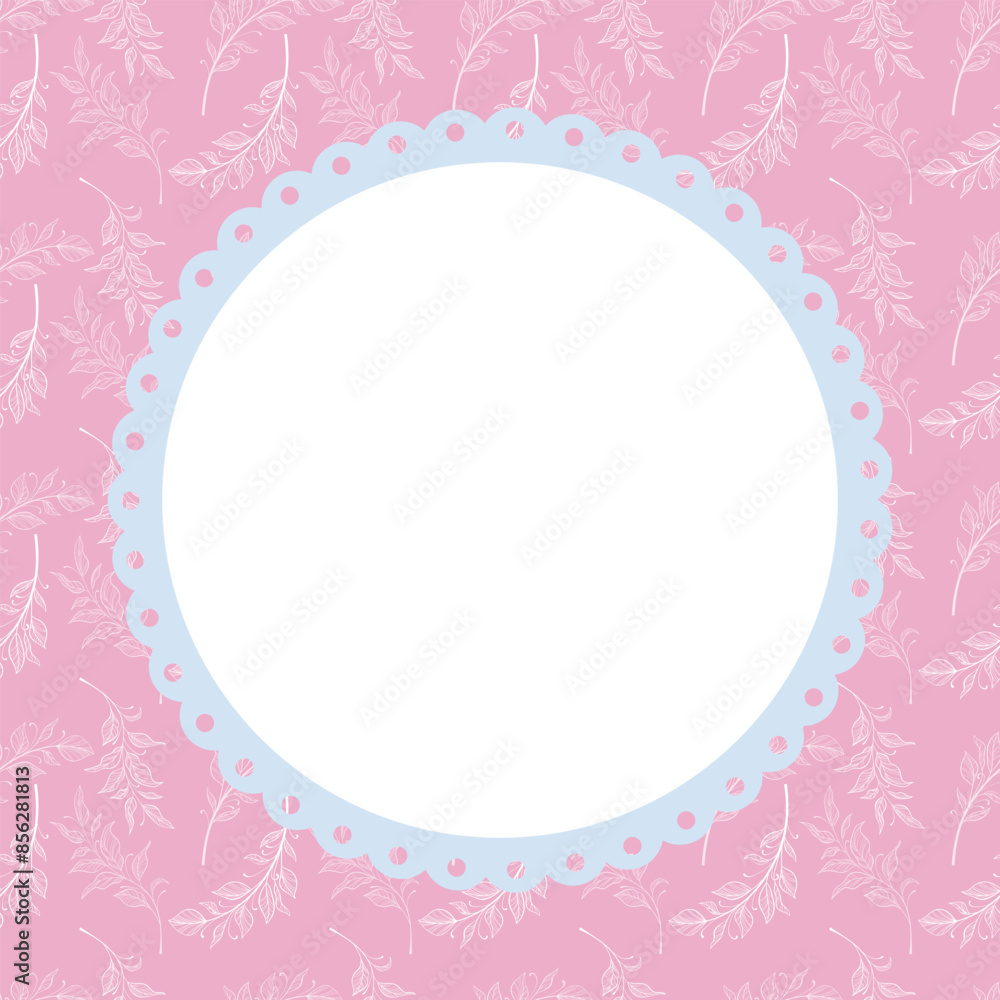 Notepad and poster frame border background with foliage pattern background Notepad and poster frame border background with foliage pattern background