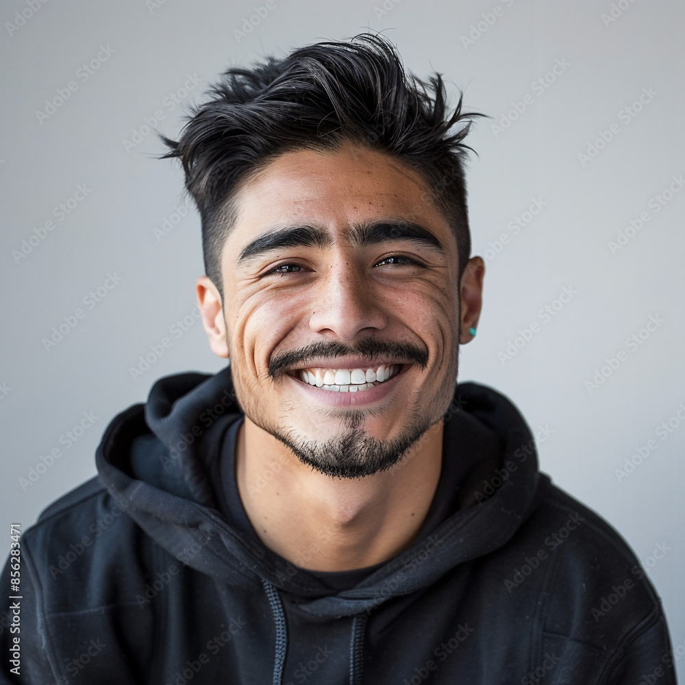 Headshot of a smiling Latin man in athleisure/sporty clothes Headshot of a smiling Latin man in athleisure/sporty clothes