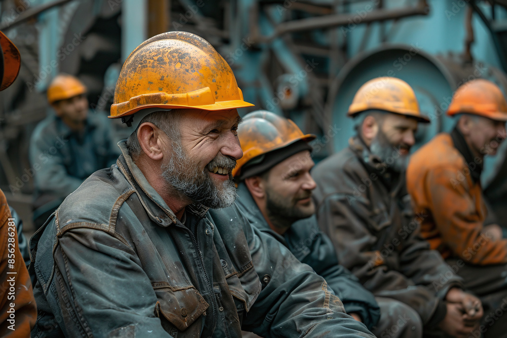 Professional shipbuilders working with a safety helmet, welding parts of a new ship's hull, reparation on shipyard Professional shipbuilders working with a safety helmet, welding parts of a new ship's hull, reparation on shipyard