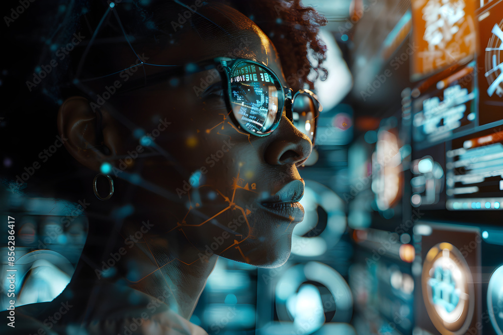 Technology research: black female IT and AI specialist Technology research: black female IT and AI specialist