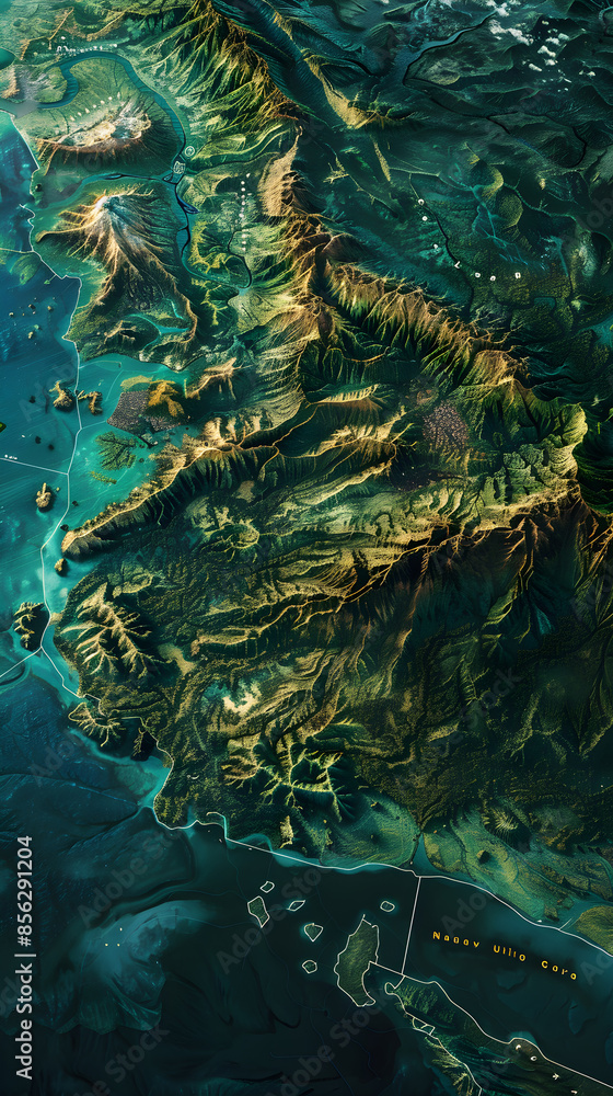 Comprehensive Geographic and Urban Layout Map of Java Island with Major ...