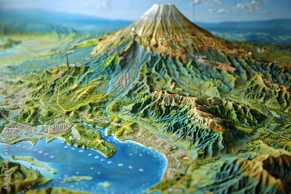 Comprehensive Geographic and Urban Layout Map of Java Island with Major ...