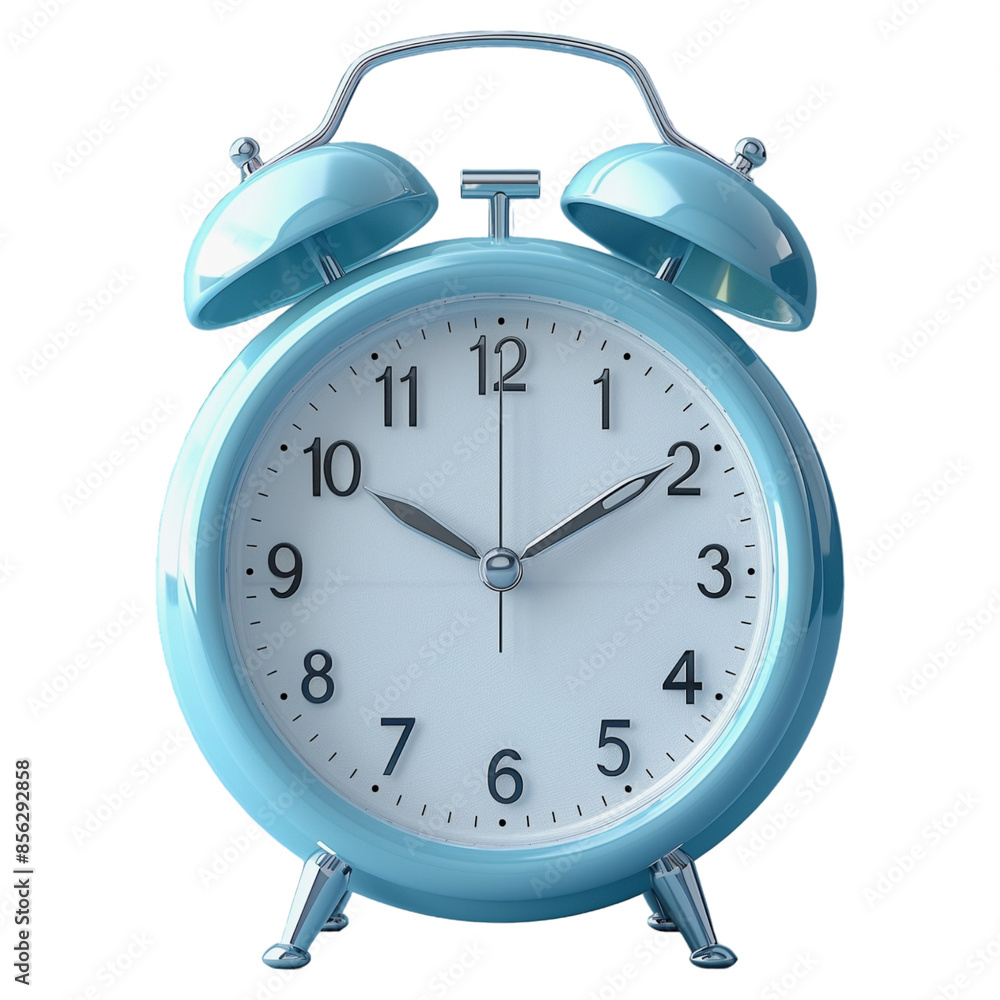 Classic Blue Alarm Clock on Transparent Background
Classic Blue Alarm Clock on Transparent Background