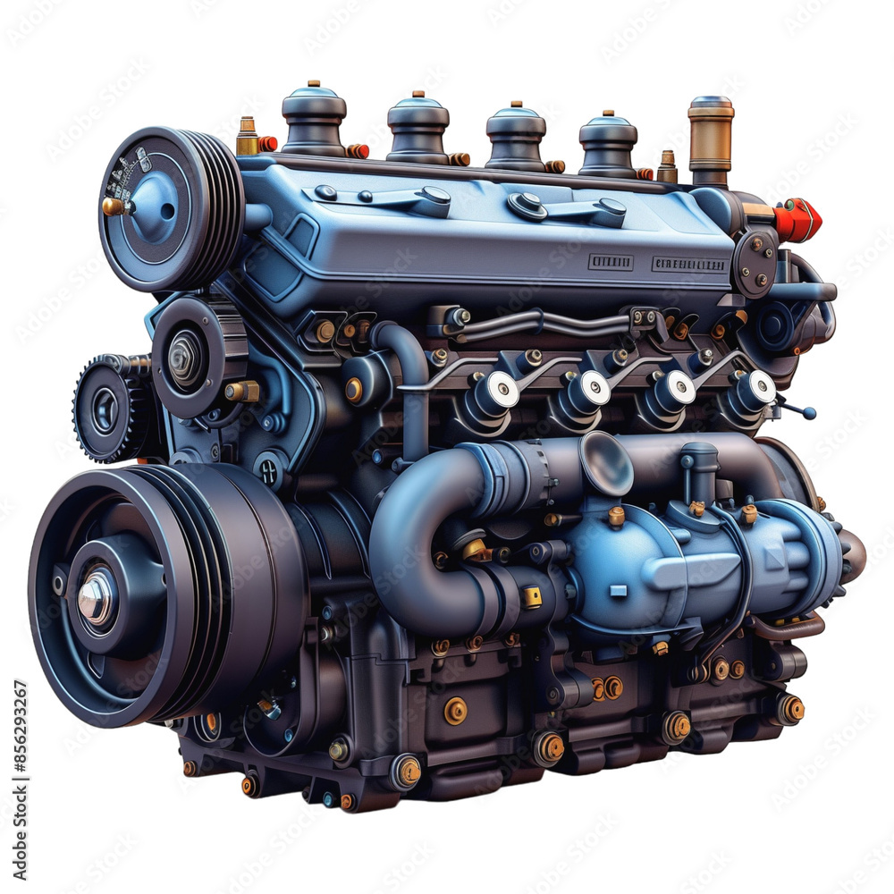 3D Illustration of a High-Performance Engine (Transparent Background)
3D Illustration of a High-Performance Engine (Transparent Background)