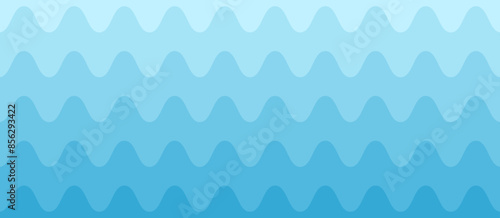 Abstract blue gradient wave simple background. Vector illustration.