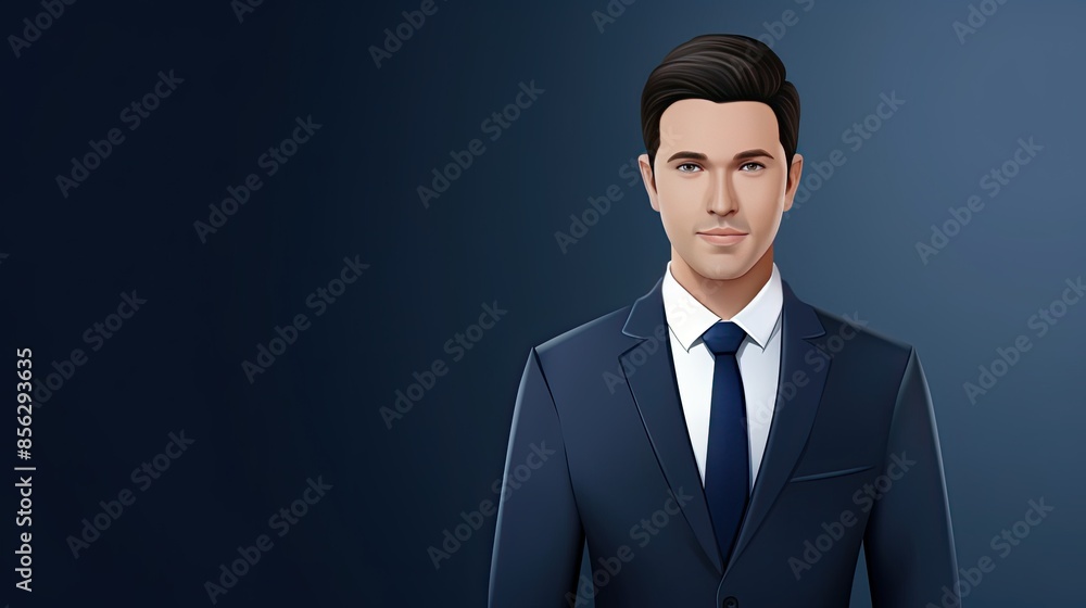 Confident and successful businessman in a dark suit and tie. Confident and successful businessman in a dark suit and tie.