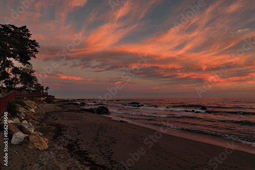 sunset on the beach