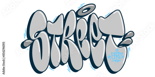 Simple Abstract Urban Graffiti Street Art Word Street Lettering Vector Illustration Template Element