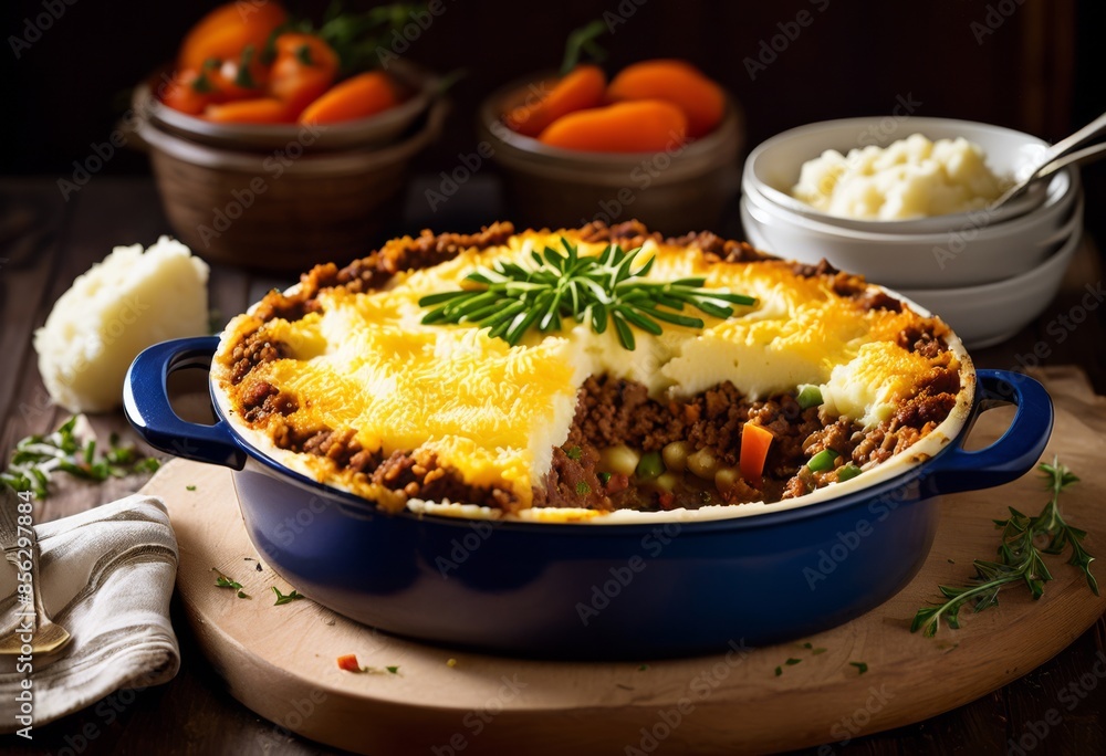 sizzling pie ready eat mashed potato savory meat under golden comforting homely meal, beef, casserole, classic, cookware, cooked, cooking, crispy, cuisine sizzling pie ready eat mashed potato savory meat under golden comforting homely meal, beef, casserole, classic, cookware, cooked, cooking, crispy, cuisine