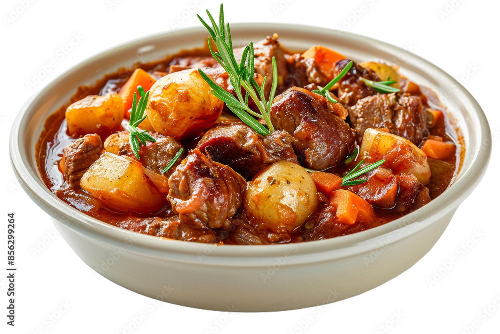 Beef Stew With Potatoes and Carrots in a Casserole Dish Beef Stew With Potatoes and Carrots in a Casserole Dish