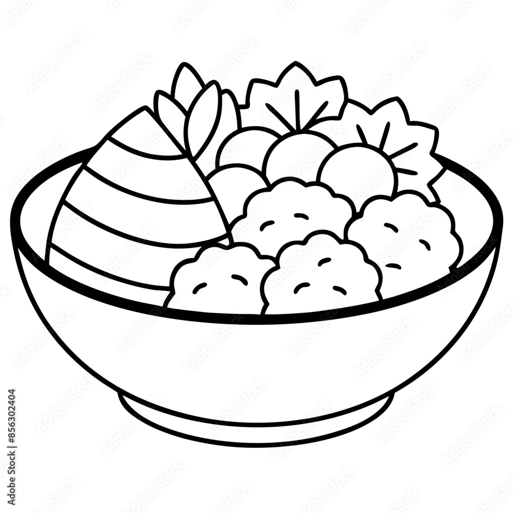 Japanese food line drawing Japanese food line drawing