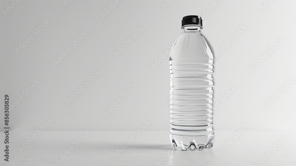 Water bottle on a white backdrop, with no sparkle. Water bottle on a white backdrop, with no sparkle.