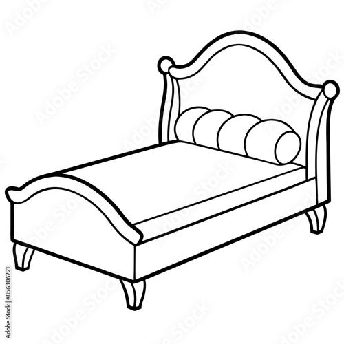 bed line drawing