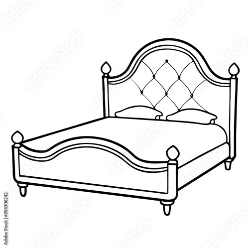 bed line drawing