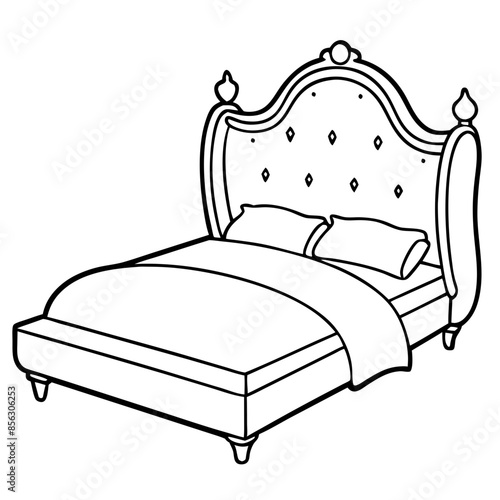 bed line drawing