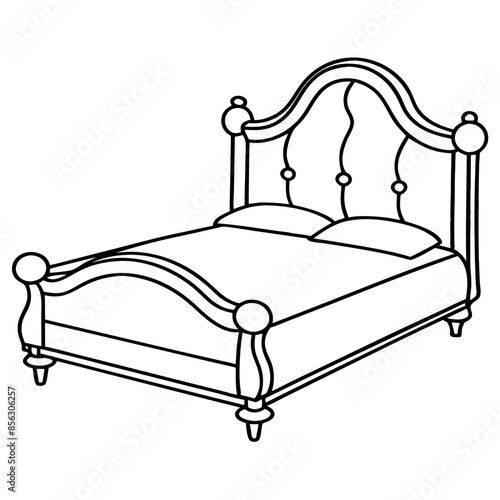 bed line drawing