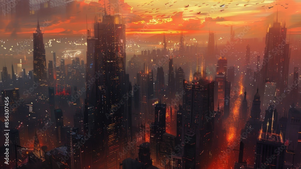 The dynamic cityscape brimming with creativity The dynamic cityscape brimming with creativity