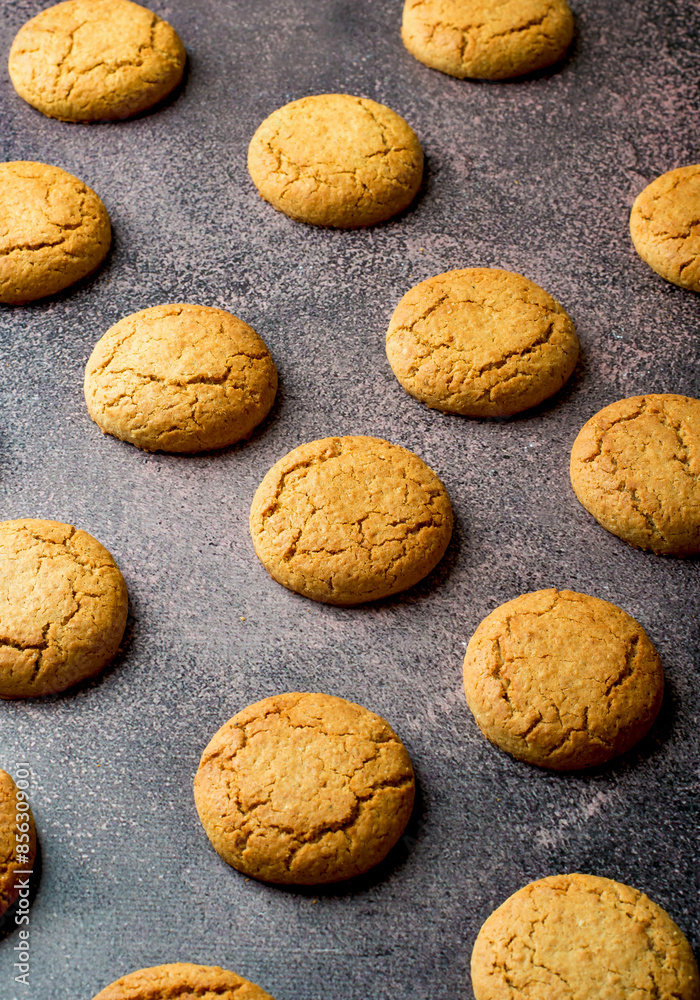 Oatmeal cookies on a dark background. Healthy diet. Oatmeal cookies on a dark background. Healthy diet.