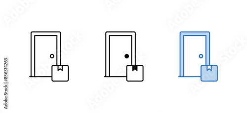 Contactless Delivery icon design with white background stock illustration