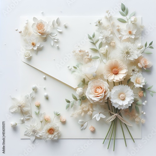 wedding bouquet on the table