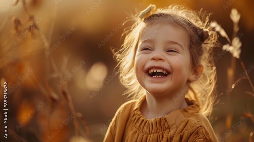 Laughing Little Girl, Filled With Pure Joy Laughing Little Girl, Filled With Pure Joy