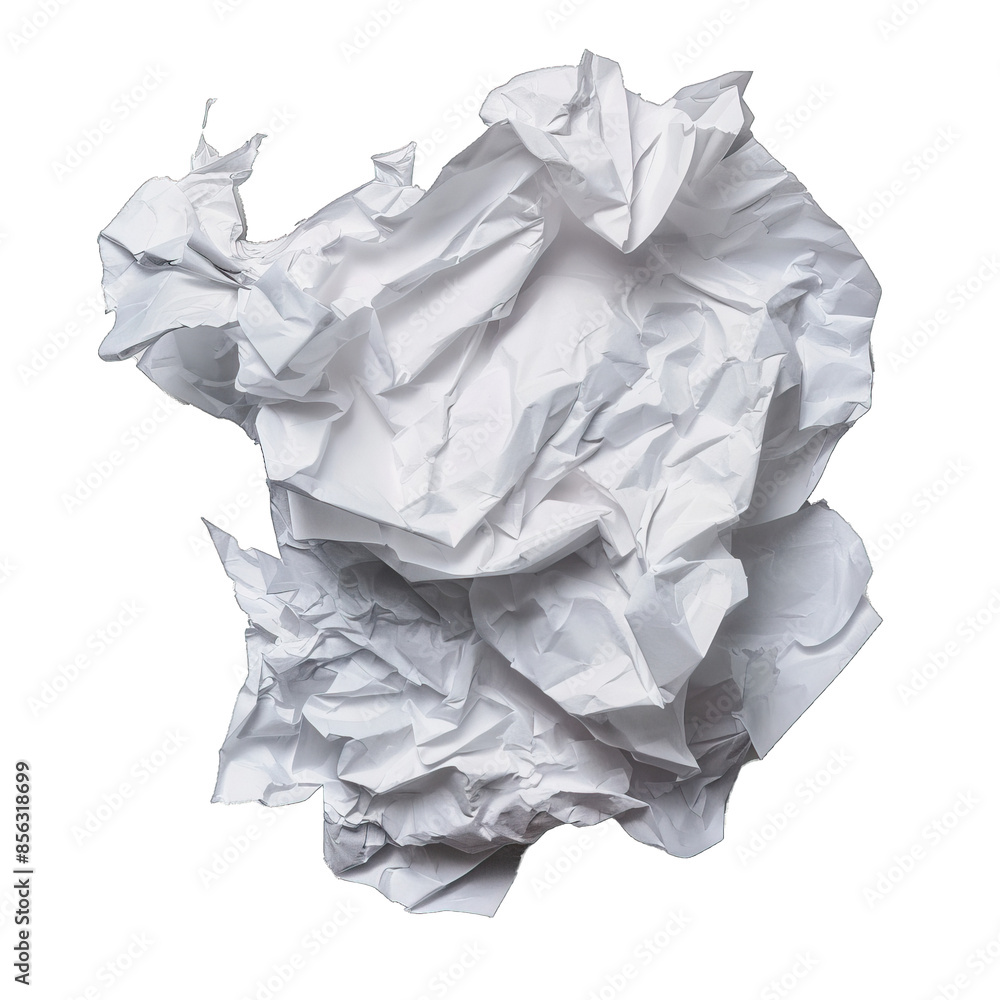 Crumpled Paper, for expressing anger or frustration, Isolated on transparent background PNG Crumpled Paper, for expressing anger or frustration, Isolated on transparent background PNG