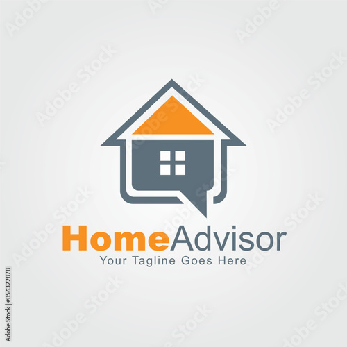 Home advisor logo design template for your business