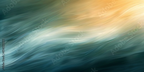 Abstract background in green and yellow colors  blurred lines  neutral tones  and smooth texture