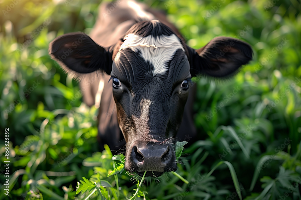 close up of dairy cows on the farm.