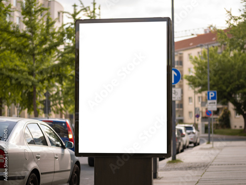 Quadro su tela Billboard template space to test an advertisement placard