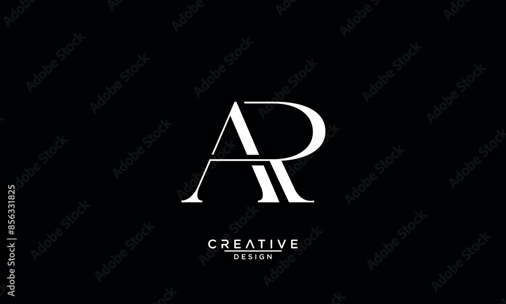 AR, RA, A, R, Abstract Letters Logo Monogram AR, RA, A, R, Abstract Letters Logo Monogram