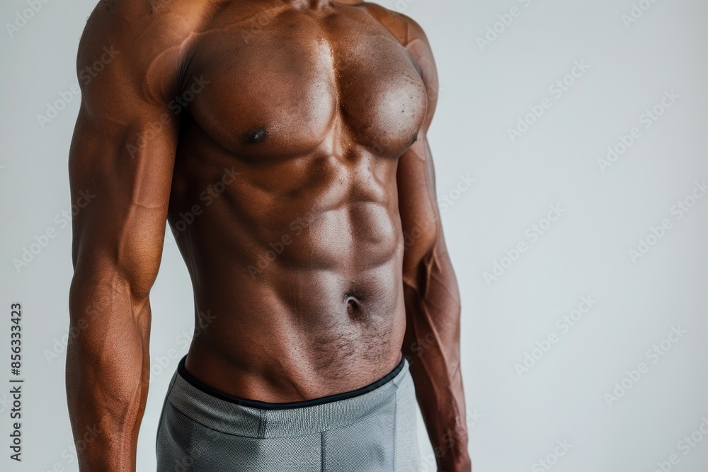 A muscular man wearing only underwear, standing against a white background. ai generative A muscular man wearing only underwear, standing against a white background. ai generative