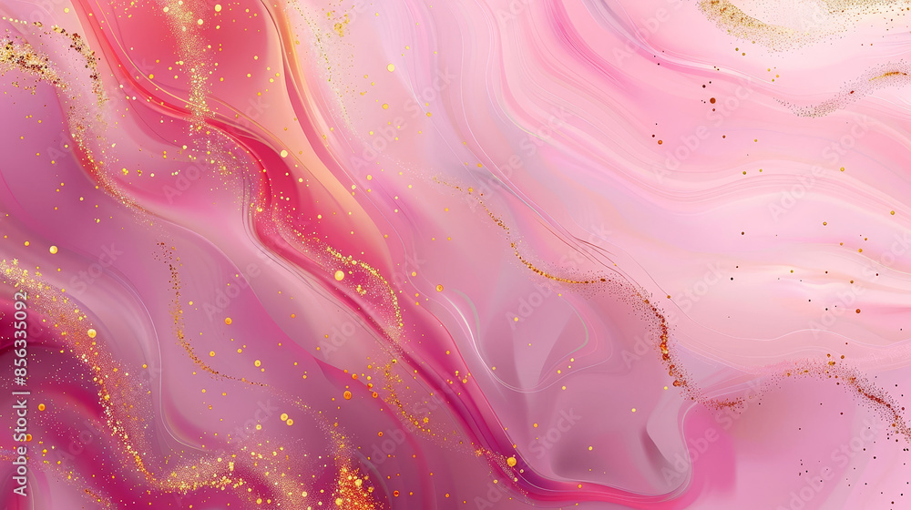 A pink abstract background is elegantly adorned with luxury golden accents, featuring sleek lines and curves that add a touch of sophistication and opulence to the overall design.. A pink abstract background is elegantly adorned with luxury golden accents, featuring sleek lines and curves that add a touch of sophistication and opulence to the overall design..