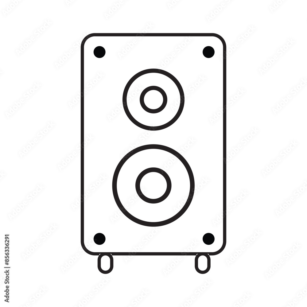 Bass speaker icon. Music speaker icon. Outline bass speaker vector icon for web design isolated on white background. Vector illustration. Eps file 123. Bass speaker icon. Music speaker icon. Outline bass speaker vector icon for web design isolated on white background. Vector illustration. Eps file 123.