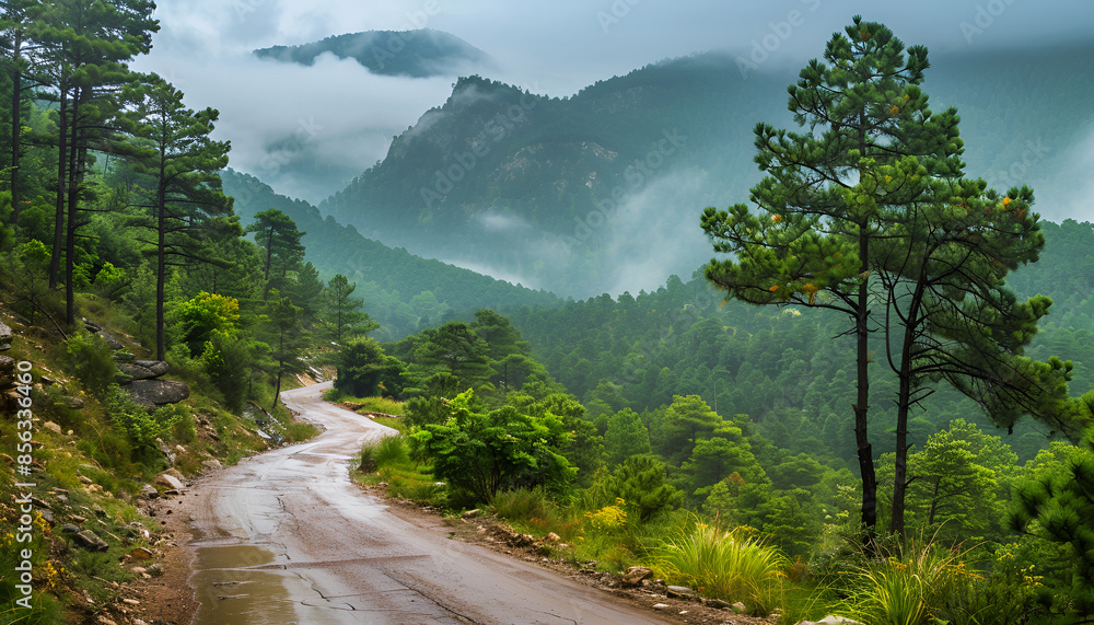 asphalt highway and Natural Landscape background asphalt highway and Natural Landscape background