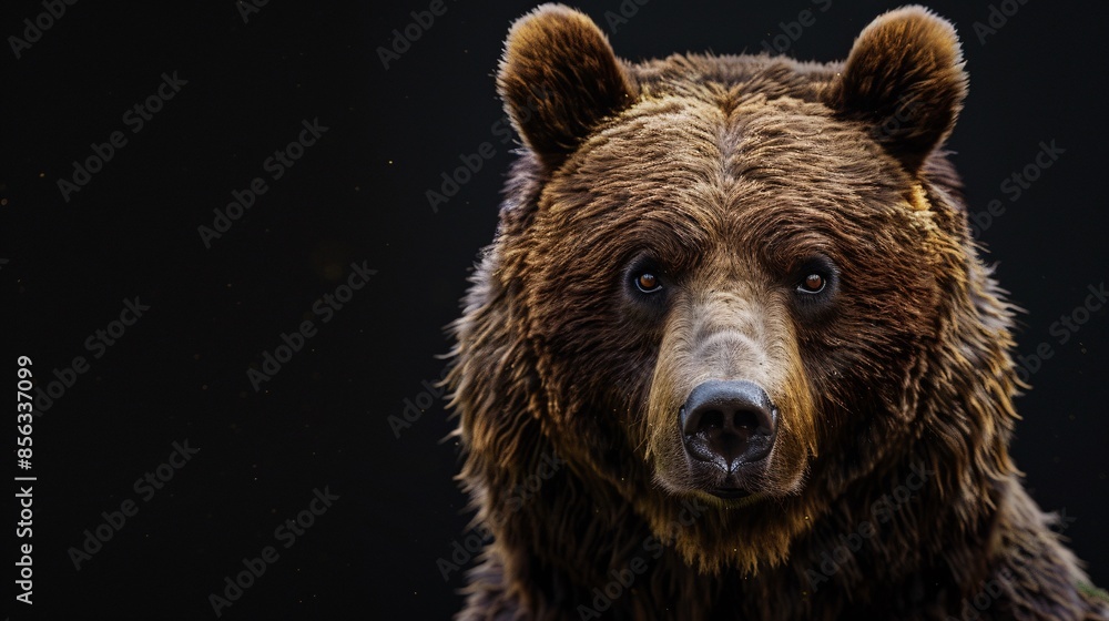 A large brown bear with a commanding presence. A large brown bear with a commanding presence.
