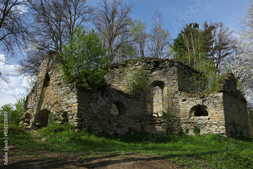 Fototapeta Naklejka Na Ścianę i Meble -  Ruins of Orthodox church in Berezka, Poland 