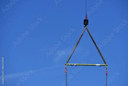 Vászonkép Crane rigging, spreader bar, mid lift.