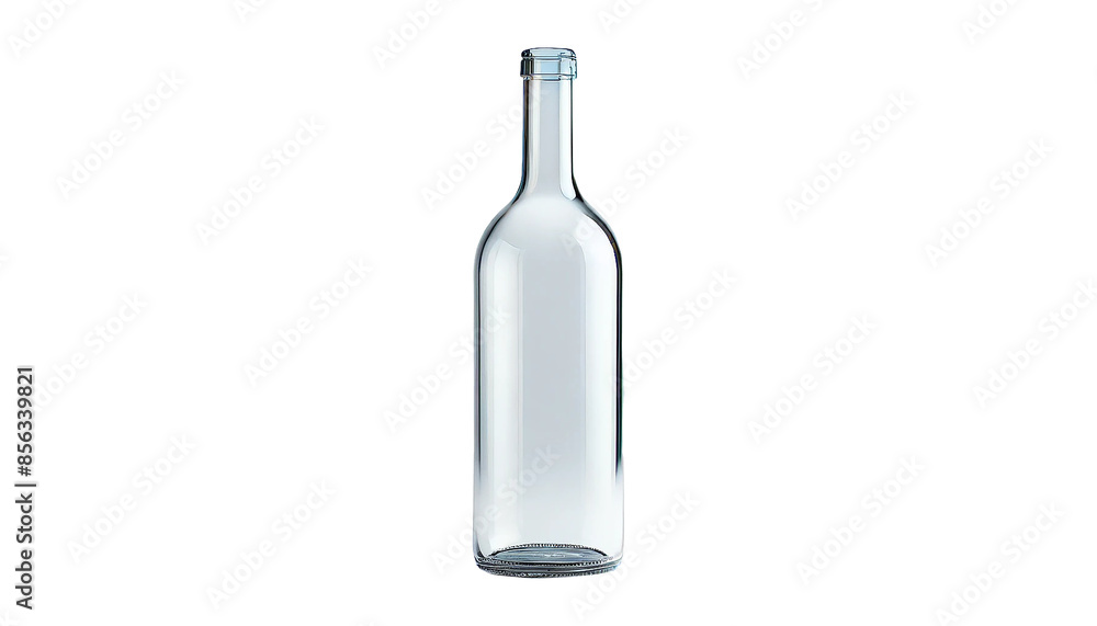 Empty glass bottle isolated on transparent or white background Empty glass bottle isolated on transparent or white background
