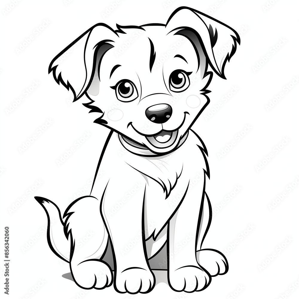 Fototapeta premium Cute Cartoon Boxer Puppy