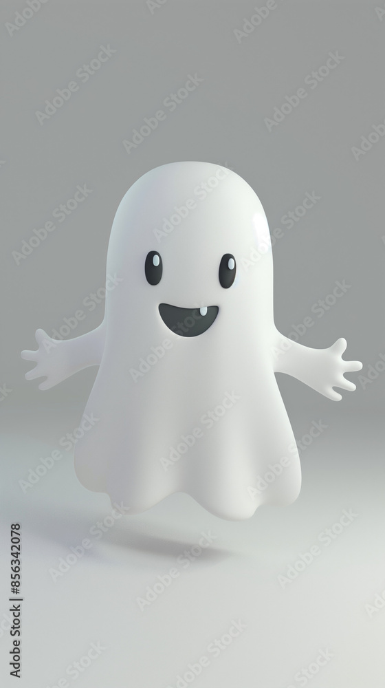 Cute Smiling Cartoon Ghost Cute Smiling Cartoon Ghost