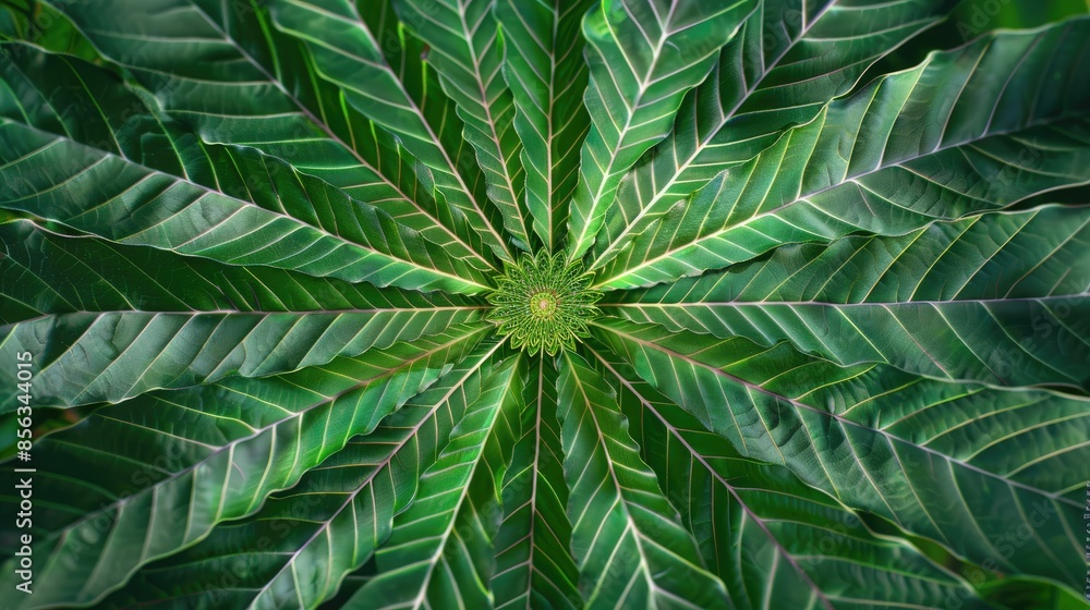 Artistic Background with Natural Leaf Decor in a Kaleidoscopic Camera Shot Artistic Background with Natural Leaf Decor in a Kaleidoscopic Camera Shot