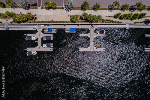 Beautiful aerial view of the Tampa bay City, it's Skyscrapers and Ybor city photo