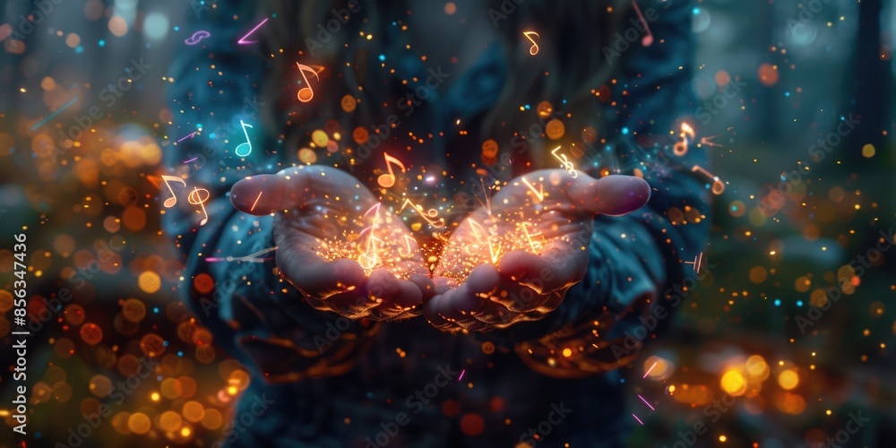 person is holding their hands out in front of a bright, colorful firework display in the night sky. person is holding their hands out in front of a bright, colorful firework display in the night sky.