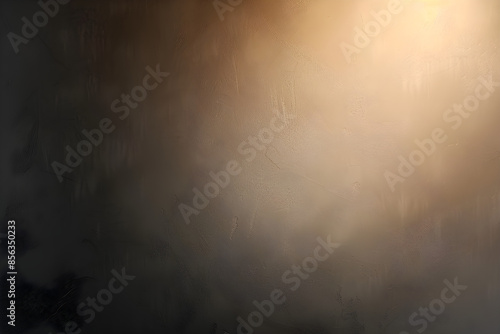 Abstract gradient background with gray, beige, and dark tones. The image features a soft light, noise texture, and a smooth, elegant feel, ideal for banners, posters and designs with copy space. © Arma
