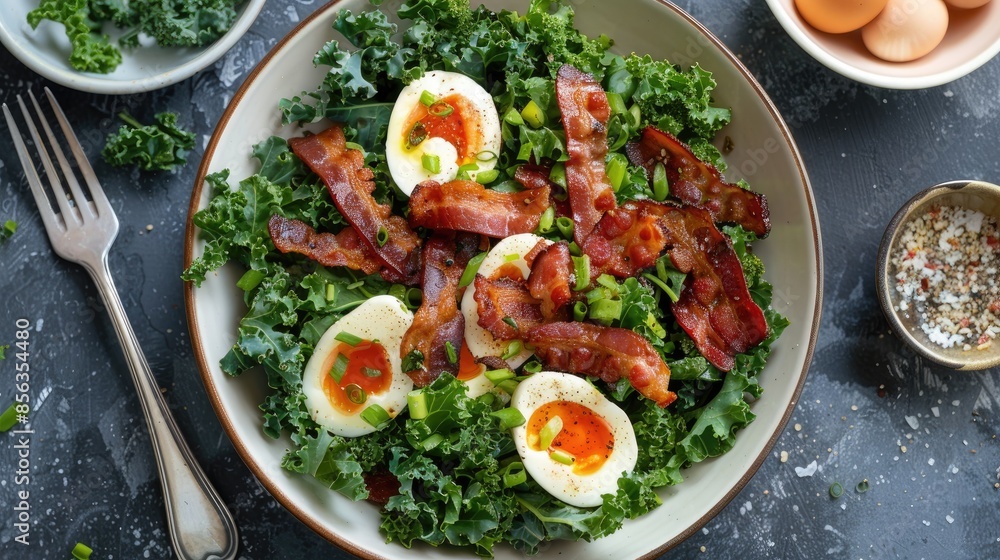 Bacon and kale salad Bacon and kale salad