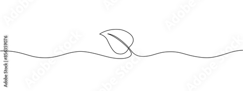 A growing sprout is drawn with one continuous line. Growing plants from seeds, sprouts, natural eco farming concept . Simple vector editable one line illustration